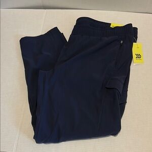 All in Motion XXL Navy Lightweight Cargo Joggers NWT